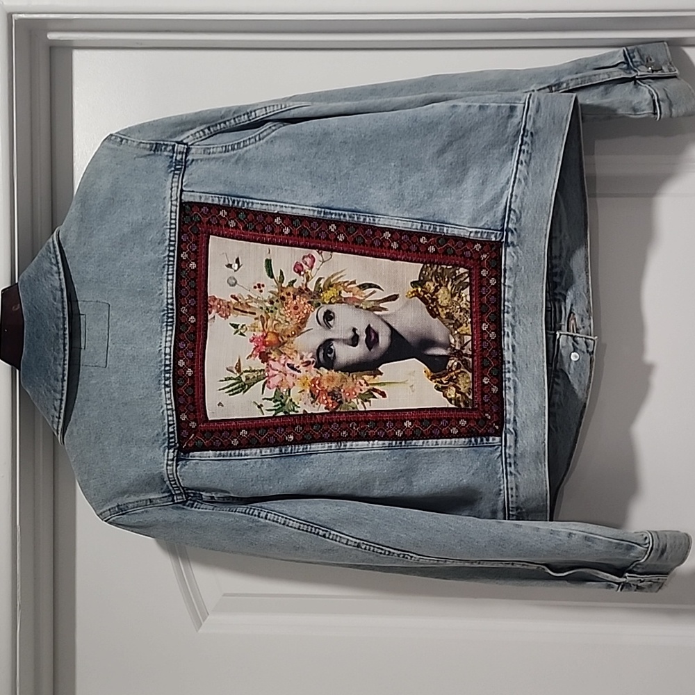 Beautiful hand stitched Jean jacket.